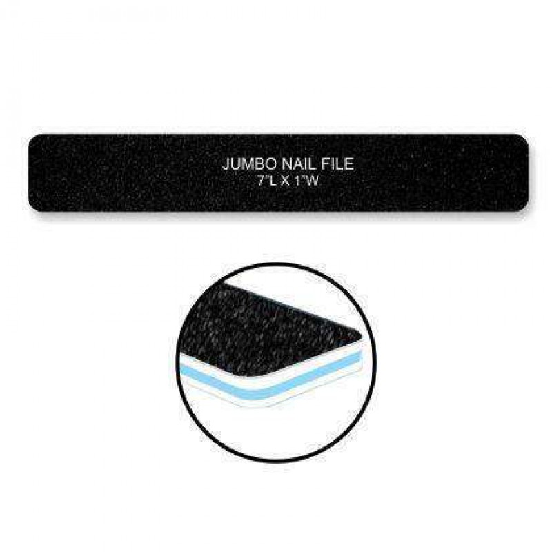 Cre8tion Nail Files JUMBO BLACK Sand, Grit 80.80, 30pks/case, 50pcs/pack, 07006